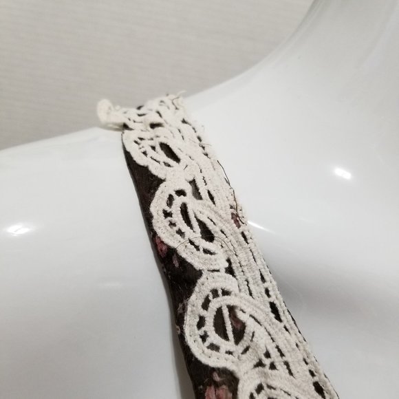 Mudd top Medium floral print sheer sleeeveless crochet lace embellished boho - Picture 8 of 11